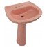 Mexican Talavera Pedestal Sink Pink Strada